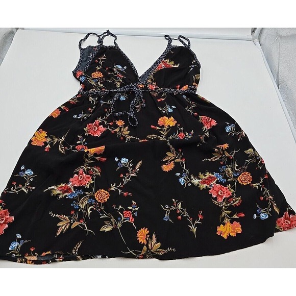 Band of Gypsies Boho Print Sleeveless Mini Dress Size S Womens Babydoll Y2K - Picture 5 of 8